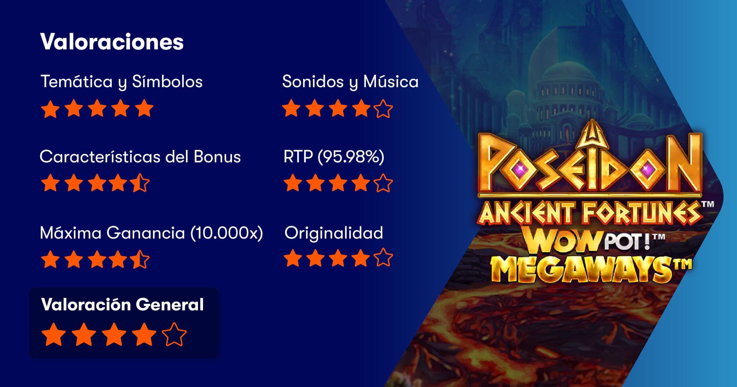 Poseidon Ancient Fortunes Wowpot Principais Características